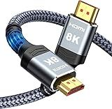 Highwings High Speed 8K 60Hz HDMI Cable 3.3FT/1M, 2.1 48Gbps HDMI Braided Cable-4K@120Hz 7680P,DTS:X,HDCP 2.2 & 2.3, HDR 10,eARC,Dynamic HDR,Compatible for Laptop, Monitor, Roku TV
