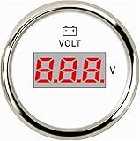 SAMDO 52MM Universal Voltmeter Car Boat Digital Voltage Gauge 9-32V 2" Motorcycle Truck Yacht Vessel