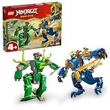 LEGO NINJAGO Jay's Dragon Mech Fight Building Toy - Pretend Play Set for Boys & Girls, Ages 4+ - Includes 2 Minifigures - Gifts for Birthdays - 71853