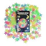 Glow in The Dark Stars Stickers for Ceiling, Adhesive 200pcs 3D Glowing Stars and Moon for Kids Bedroom,Luminous Stickers Create a Realistic Starry Sky,Room Decor,Wall Stickers