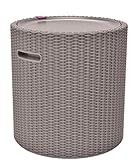 Keter Cool Side Table Cooler 3 in 1 Outdoor Patio Table and Ice Chest Storage, Ideal Hot Tub Table, Decor and Outdoor Patio Bar, Portable Bar, Cappuccino