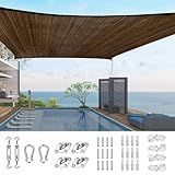 Quictent 20x26ft Sun Shade Sail for Patio, 185GSM Heavy Duty Rectangular Outdoor Sunshades UV Block Outside Canopy Cover for Backyard