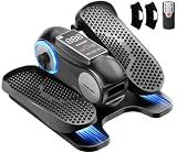 Yagud Under Desk Elliptical Machine, Elliptical Leg Exerciser as Seen on TV for Senior with Remote Control, Portable Quiet Electric Seated Pedal and 12 Adjustable Speed, Black