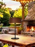 Cobuy Electric Outdoor Heater for Patio, 1500W Infrared Heater for Indoor & Outdoor, IP55 Waterproof, Fast Heating, Tip-Over Protection, Perfect for Garden, Balcony, Garage (brown, tabletop)