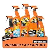 Armor All Premier Car Care Kit, Includes Car Wax & Wash Kit, Glass Cleaner, Car Air Freshener, Tire & Wheel Cleaner (8 Piece Kit)