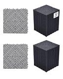 VEVOR Interlocking Drainage Mat, 12” x 12” Modular Interlocking Cushion, 50 Pcs Splicing Drainage Mats, Non-Slip PP Drainage Floor Tile and Shower Mat, for Garage, Garden, Kitchen & Outdoor, Black