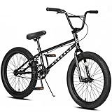 cubsala Freestyle BMX Bike, 20 Inch Kids Bicycle for 7-13 Years Old Kids and Beginner Level Rider, Black