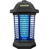 GOOTOP Bug Zapper Outdoor, Mosquito Zapper, 3 Prong Plug in Electric Fly Zapper, Mosquito Killer, Fly Traps, Flying Insects Zapper Indoor Outdoor, 4200V, ABS Plastic Outer (Black)