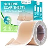Dimora Medical Grade Silicone Scar Sheets -Ultra Soft Silicone Scar Tape (1.6”x60" Roll), Hypoallergenic Scar Removal Treatment for Surgical Scars, C Section, Tummy Tuck, Keloid Treatment