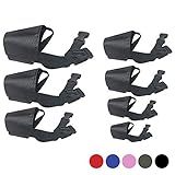 JYHY Dog Muzzles Suit - 7PCS Dog Muzzles Adjustable Quick Fit pet Muzzle Prevent from Biting Barking and Chewing for Small Medium Large Dogs,Black