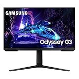 Samsung 24-Inch Odyssey G3 (G30D) Series FHD Gaming Monitor, 1ms, 180Hz, AMD FreeSync, Adjustable Stand, Black Equalizer, Virtual Aim Point, Eye Saver Mode, Flicker-Free, LS24DG302ENXZA