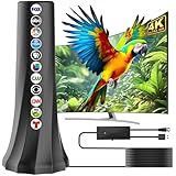 2026 TV Antenna,TV Antenna for Smart TV with 360° Signal Booster Reception,HD Antenna for Local Channels 2500+ Miles Range,Digital Antenna Indoor Supports 4K 8K 1080p TVs-Antennas 20FT Coax Cable
