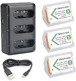 Newmowa 3-Pack Replacement Battery & 3-Channel USB Charger for Sony NP-BX1