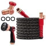 Pocket Hose Copper Head w/New Pocket Pivot Expandable Garden Hose 75 FT, AS-SEEN-ON-TV, Swivels 360°, Advanced Tri-Tex Tubing & Force Field Jacket, 3X Stronger, Lead-Free, No-Kink, Anti-Burst w/APT