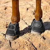 Harrison Howard Horse Bell Boots Equine Ballistic Hoof Overreach Bell Boot for Horse Sold as Pair-Mars Black