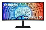SAMSUNG Viewfinity S65UA Series 34-Inch Ultrawide QHD Curved Monitor, 100Hz, USB-C, HDR10 (1 Billion Colors), Height Adjustable Stand, TUV-certified Intelligent Eye Care (LS34A654UBNXGO),Black