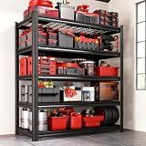 AOAORGG 71.2" H-35.4" W Garage Shelving Heavy Duty Storage Shelves, Adjustable Metal Shelving Unit, Utility Garage Organizer Shelf for Basement, Pantry, Warehouse, Supermarket, 35.4" Wx15.7 Dx71.2 H