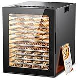 Food Dehydrator for Jerky, 12-Trays Stainless Steel Digital Food Dryer Machine for Home,10 Presets, 48H Timer and Temperature Control, 850W Dehydrators for Food and Jerky, Dog Treats,Meats & Veggies