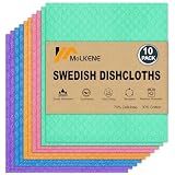 MoLKENE Swedish Dishcloths for Kitchen, 10 Pack, Assorted Colors