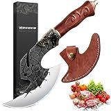ROCOCO Viking Cleaver Knife Birthday - Kitchen Axe & Sheath Father Gift Men