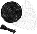 Unves Bird Netting, 13 x 33 Feet Reusable Heavy Duty Fruit Tree Net with 50 Pcs Cable Ties, Garden Netting for Seedlings Plants Vegetables Protection from Birds and Animals Reusable Fencing
