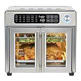 Emeril Lagasse Extra Large French Door Air Fryer Toaster Oven Combo, 24 Cooking Functions and Digital Controls, 7 Accessories Included, Stainless Steel Finish, 26QT Capacity