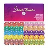 40 PCS Shower Steamers Aromatherapy for Women or Men, 10 Scent Shower Bomb Organic with Natural Essential Oil Relaxation, Self Care Valentine's Day Gifts Birthday Gifts for Her Him Adults