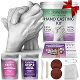 Luna Bean Hand Casting Kit – The Original Hand Mold Kit for Couples – Gifts for Him and Her - Anniversary Engagement Birthday Gifts for Women Men Mom Wife Boyfriend Girlfriend Wedding Bridal Shower