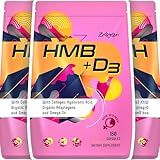 Zaigon HMB Supplements for Women | Vitamin D3 K2, Ashwagandha, Magnesium, Omega 3, Collagen, Biotin, Hyaluronic Acid, Astaxanthin, Calcium | Skin Care, Muscle, Bone & Brain Support | 180 Capsules