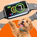 1S Stop Barking Smart Dog Bark Collar, Humane Anti Barking Device with Beep & Vibration, 7 Adjustable Sensitivity, Ultra-Light Bark Collar for Small Medium Large Dogs IP67 Waterproof Indoor Outdoor