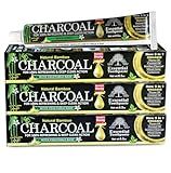 Organic Bamboo Charcoal Toothpaste 100% Natural Teeth Whitening 3 Pack Oral Care - 6.5 oz