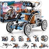 Sillbird 12-in-1 Solar Robot Building Kit Christmas STEM Gift for Boys Aged 8-13, DIY Science Educational Robotic Toys for Kids Teens Birthday, Powered by The Sun with 190 Pieces