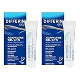 Differin Acne Treatment Gel, 60 Day Supply, Retinoid Treatment for Face with 0.1% Adapalene, Gentle Skin Care for Acne Prone Sensitive Skin, 15g Tube (Pack of 2) (Packaging May Vary)