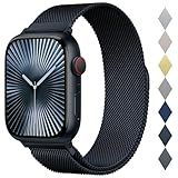 Stainless Steel Milanese Loop Compatible with Apple Watch Band 46mm 42mm 44mm 45mm 49mm 38mm 40mm 41mm men and women, Mesh Loop Magnetic Clasp Replacement for iWatch Bands Ultra Series 10 9 8 7 SE 6 5 4 3 2 1