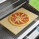 Caprihom Large Pizza Stone 20" x 13.5" for Grill Rectangular Thick (0.67”) Baking Pizza Stone for Oven Heavy Duty Cordierite, Ideal for Baking Pizzas - Includes Scaper