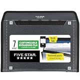 Five Star Expanding File Organizer + Study App, 7-Pocket Accordian File Organizer, Zipper Closure, Holds 8-1/2" x 11" Paper, Black (72709)