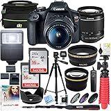 Canon EOS Rebel T7 DSLR Camera with EF-S 18-55mm f/3.5-5.6 is II Lens Plus Double Battery Tripod Cleaning Kit and Deco Gear Deluxe Case Accessory Bundle
