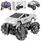Youngyes Cyber Truck Remote Control Car, 4WD Cybertruck Toy RC Cars with Dual Motors, LED Headlight, Music, 1:16 Off-Road Pick-up Truck 2.4GHz Vehicles All Terrain, Gifts for Kids Age 8-12