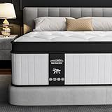 12 Inch King Size Mattress - 2025 Upgraded Hybrid Cooling Gel Memory Foam & Pocket Coils, Medium Firm Mattress in a Box for Back Neck Pain Relief, Motion Isolation, Edge Support, Breathable, White