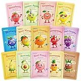 14 Pack Fruit Face Masks Skincare for Kids, Sheet Hydrating Facial Mask for All Skin Types, Bulk Collagen Face Mask for Women Skin Care, Birthday Party Spa Gifts for Teens Girls
