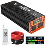 3000 Watt Power Inverter 12V DC to 120V/110V AC for Vehicles Car Converter