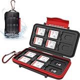 Kiorafoto 24 Slots Memory Card Case for SD Micro SD TF,IPX5 Water-Resistant