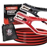 Cartman 4 Gauge 20 ft Heavy Duty Jumper Cables with Carry Bag