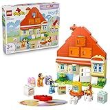 LEGO DUPLO Bluey: Bluey’s Family House with Memory Game - Toddler Toy for Kids Ages 3+ - Memory Game Playset Includes Bluey Figure - Preschool Toy Gift Idea for 3 Year Old Girls and Boys - 10459
