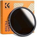 K&F CONCEPT 55mm Variable ND2-ND400 ND Lens Filter (1-9 Stops) for Camera Lens, Adjustable Neutral Density Filter with Microfiber Cleaning Cloth (B-Series)
