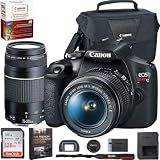 Canon EOS Rebel T7 DSLR Camera with EF18-55mm + EF 75-300mm Double Zoom Kit 2727C021 Bundle with Sandisk 128GB Memory Card, Deco Essentials Camera Bag and Photography Guidebook