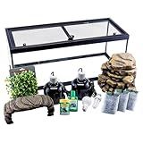 Tetra Aquatic Turtle Deluxe Kit 20 Gallons, aquarium With Filter And Heating Lamps, 30 IN (NV33230)