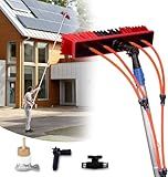 35FT Water Fed Pole Kit Adjustable Solar Panel Cleaning Kit Cleaner Tool for Window Glass Roof Outdoor Glass Brush Window Washing Equipment (35FT)