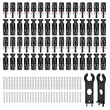 LEPITERY MC4 Solar Connectors 30 Pairs/60pcs Solar Panel Cable Connectors Waterproof IP67 1000V 30A Male/Female Connector with 2 Pack Wrenches