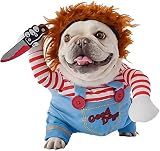 Pet Deadly Dog Costume, Cute Dog Cosplay Halloween Christmas Funny Pet Clothes Party Costume for Small Medium and Large Dogs (Medium)